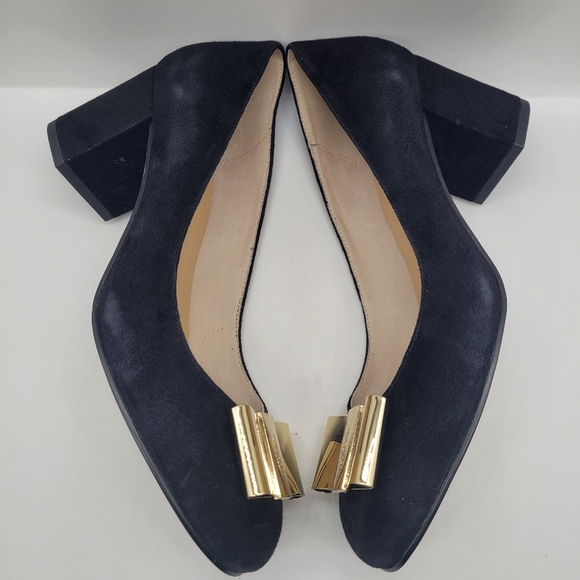 Kate Spade New York Womens Classic Pump Wedge Heels Shoes Black Suede 5M - Picture 7 of 7